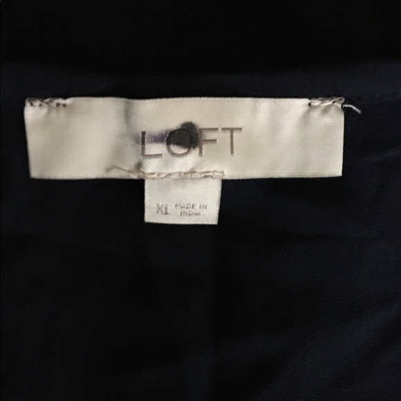 NWT LOFT Black Dress with Embroidered Lace Accents. XL. - Picture 4 of 6